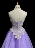 Vintage Ball Gown Sweetheart Lilac Tulle Lace Formal 8th Grade Homecoming Dresses Summer Middle School Hoco Dress 20th Birthday Outfits HZ1214