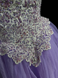 Vintage Ball Gown Sweetheart Lilac Tulle Lace Formal 8th Grade Homecoming Dresses Summer Middle School Hoco Dress 20th Birthday Outfits HZ1214