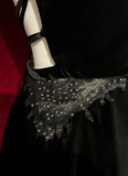 Vintage A line Spaghetti Straps Black Velvet Mini Short Formal 8th Grade Homecoming Dresses Summer Middle School Hoco Dress 20th Birthday Outfits HZ1214