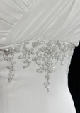 Unique Wedding Dress Mermaid Spaghetti Straps White Chiffon Beads 90s Wedding Dresses Vintage Bridal Gowns HZ1214