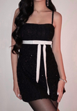 Modest Sheath Little Black Dress Sequin Mini Short Formal 8th Grade Homecoming Dresses Summer Middle School Hoco Dress 18th Birthday Outfits HZ1214