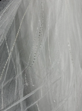 Unique Bridal Dress A Line V Neck White Tulle Long 90s Wedding Dresses Vintage Bride Dress Bridal Gowns HZ1214