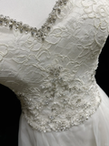 Unique Bridal Dress A Line Spaghetti Straps White Lace Long 90s Wedding Dresses Vintage Bride Dress Bridal Gowns HZ1214