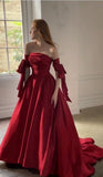 Elegant Ball Gown Strapless Wine Red Long Prom Dresses Party Dress Summer 20th Birthday Outfits 18th Birthday Dress Inspo For Teens HZ1214