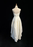 Unique Bridal Dress High Low Spaghetti Straps White 90s Wedding Dresses Vintage Bride Dress Bridal Gowns HZ1214
