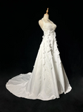 Unique Bridal Dress A line Halter Wedding Dress With Beads Layers White 90s Chiffon Wedding Dresses Vintage Bride Dress Bridal Gowns HZ1214