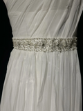 Unique Bridal Dress A line One Shoulder Chiffon White Wedding Dress With Beads 90s Wedding Dresses Vintage Bride Dress Bridal Gowns HZ1214