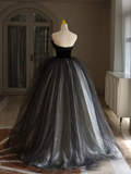 Luxury Ball Gown Sweetheart Neck Off Shoulder Lace Appliques Black Tulle Quinceanera Dress Quinceanera Dress Formal Gowns Vestido De 15 Anos Sweet 16 Dress HZ1214