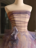 Luxury Ball Gown Strapless Sleeveless Tulle Quinceanera Dress Formal Gowns Vestido De 15 Anos Sweet 16 Dress HZ1214