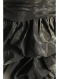 Retro A Line Spaghetti Straps Black Satin Mini Short Formal 8th Grade Homecoming Dresses Summer Middle School Hoco Dress 18th Birthday Outfits HZ1214