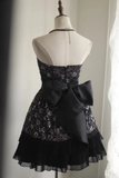 Retro A Line Halter Sequin Black Mini Short Formal 8th Grade Homecoming Dresses Summer Middle School Hoco Dress 18th Birthday Outfits HZ1214