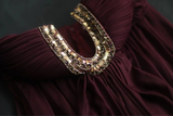 Retro A line Strapless Burgundy Chiffon Mini Short Formal 8th Grade Homecoming Dresses Summer Middle School Hoco Dress 16th Birthday Outfits HZ1214
