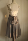 Retro A line Spaghetti Straps Gray Chiffon Mini Short Formal 8th Grade Homecoming Dresses Summer Middle School Short Prom Dress 16th Birthday Outfits HZ1214