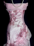 Unique Sheath Strapless Pink Tea Length Formal 7th Grade Homecoming Dresses Middle School Mid Length Prom Dress Hoco Outfits HZ1214