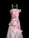 Unique Sheath Strapless Pink Tea Length Formal 7th Grade Homecoming Dresses Middle School Mid Length Prom Dress Hoco Outfits HZ1214