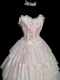 Trendy Ball Gown Sweetheart Lace Pink Mini Short Formal 7th Grade Homecoming Dresses Middle School Short Prom Dress Hoco Outfits HZ1214