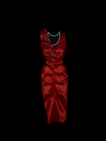 Unique Sheath V Neck Sleeveless Red Knee Length Formal 7th Grade Homecoming Dresses Middle School Prom Dress Hoco Outfits HZ1214