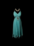 Vintage A line Halter Blue Chiffon Formal 7th Grade Homecoming Dresses Middle School Short Prom Dress Hoco Outfits HZ1214