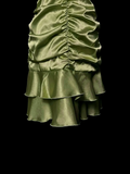 Unique Sheath Halter Sleeveless Short Mini Green Formal 7th Grade Homecoming Dresses Middle School Prom Dress Hoco Outfits HZ1214