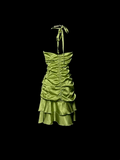 Unique Sheath Halter Sleeveless Short Mini Green Formal 7th Grade Homecoming Dresses Middle School Prom Dress Hoco Outfits HZ1214