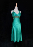 Vintage Sheath Satin Green Halter Formal 7th Grade Homecoming Dresses Middle School Short Prom Dress Hoco Outfits HZ1214