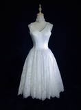 Princess Bridal Dress A line V Neck Lace Short Wedding Dress Summer Beach Wedding Dresses Modest Wedding Gowns HZ1214