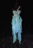Cute A Line One Shoulder Light Blue Chiffon Layers Formal 7th Grade Homecoming Dresses Middle School Short Prom Dress Cocktail Birthday Outfits HZ1214