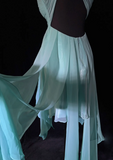 Cute A Line One Shoulder Light Blue Chiffon Layers Formal 7th Grade Homecoming Dresses Middle School Short Prom Dress Cocktail Birthday Outfits HZ1214