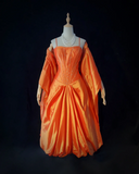 Vintage Ball Gown Spaghetti Straps Orange Taffeta Knee Length Formal 8th Grade Homecoming Dresses Middle School Prom Dress Hoco Outfits HZ1214