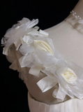 Unique Ball Gown One Shoulder White Organza Short Mini Formal 7th Grade Homecoming Dresses Middle School Short Cocktail Night Dress Hoco Outfits HZ1214
