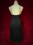 Unique A Line Spaghetti Straps Black Chiffon Short Mini Formal 7th Grade Homecoming Dresses Middle School Short Cocktail Night Dress Hoco Outfits HZ1214