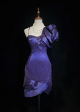 Trendy Sheath Spaghetti Straps Grape Mini Short Formal 8th Grade Homecoming Dresses Middle School Cocktail Dress Hoco Outfits HZ1214
