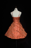 Cute Ball Gown Sweetheart Orange Taffeta Layers Formal 7th Grade Homecoming Dresses Middle School Short Prom Dress Cocktail Birthday Outfits HZ1214