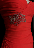 Vintage High Low Red Chiffon Knee Length Formal 8th Grade Homecoming Dresses Middle School Cocktail Dress Hoco Outfits HZ1214