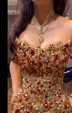 Trendy Sheath Strapless Beads Gold Mini Short Formal 8th Grade Homecoming Dresses Middle School Cocktail Dress Cocktail Outfits HZ1214
