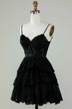 Unique A line Spaghetti Straps Blue Lace Short Mini Formal 7th Grade Homecoming Dresses Middle School Short Cocktail Night Dress Hoco Outfits HZ1214