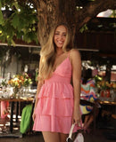 Cute A line Spaghetti Straps Light Pink Mini Short Formal 8th Grade Homecoming Dresses Summer Middle School Hoco Dress Homecoming Outfits HZ1214