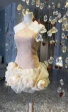 Cute Sheath Halter Sequin Blush Pink Short Mini Formal 8th Grade Homecoming Dresses Middle School Cocktail Night Dress Hoco Outfits HZ1214