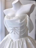 Niulatu A line Strapless Short Mini White Formal 8th Grade Homecoming Dresses Middle School Short Cocktail Dress Hoco Outfits HZ1214