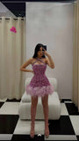 Cute Sheath Halter Lilac Sequin Formal 8th Grade Homecoming Dresses Short Summer Middle School Hoco Dress Tight Homecoming Outfits HZ1214