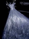Niulatu A line Spaghetti Straps Sequin Long Prom Dresses Party Dress 20th Birthday Outfits Graduation Dresses HZ1214