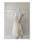 Niulatu A Line Spaghetti Straps Satin Formal 8th Grade Homecoming Dresses Middle School Short Cocktail Gowns Graduation Dress Hoco Outfits HZ1214