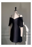 Niulatu A Line Spaghetti Straps Black Formal 8th Grade Homecoming Dresses Middle School Short Cocktail Gowns Graduation Dress Hoco Outfits HZ1214