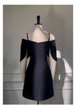 Niulatu A Line Spaghetti Straps Black Formal 8th Grade Homecoming Dresses Middle School Short Cocktail Gowns Graduation Dress Hoco Outfits HZ1214