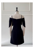 Niulatu A Line Spaghetti Straps Black Formal 8th Grade Homecoming Dresses Middle School Short Cocktail Gowns Graduation Dress Hoco Outfits HZ1214