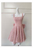 Niulatu A line Square Pink Short Mini Formal 8th Grade Homecoming Dresses Middle School Short Cocktail Dress Hoco Outfits HZ1214