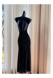 Niulatu Mermaid Square Neck Black Sequin Long Prom Dresses Party Dress 20th Birthday Outfits Graduation Dresses HZ1214