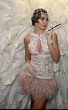 Niulatu Sheath Jewel Neck Feathers Sequin Short Mini Formal 8th Grade Homecoming Dresses Middle School Short Birthday Gowns Graduation Dress Hoco Outfits HZ1214