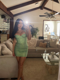 Niulatu Sheath Sweetheart Mint Green Sequin Short Mini Formal 8th Grade Homecoming Dresses Middle School Short Birthday Gowns Graduation Dress Hoco Outfits HZ1214