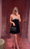 Niulatu A Line Spaghetti Straps Black Sequin Short Mini Formal 8th Grade Homecoming Dresses Middle School Short Cocktail Gowns Graduation Dress Hoco Outfits HZ1214